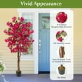 thumbnail image 4 of Gymax 6 FT Artificial Bougainvillea Tree Tall Faux Pre-potted Tree w/ 910 Flowers, 4 of 9