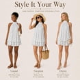 thumbnail image 6 of Womens Summer Dresses Halter Tie Mini Dress, Chiffon Elegant A-Line Backless Sundress Beach Vacation Party Outfit Women, 6 of 7