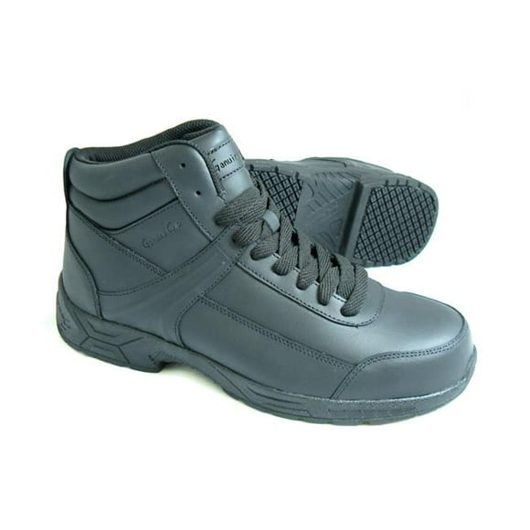 Genuine Grip 1021-15M Mens 6 in. Steel Toe Slip-Resistant Leather Work Boot, Black - Size 15