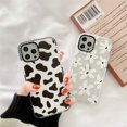 thumbnail image 3 of Funda Floral De Vaca Para iPhone 13 12 11 Pro Max X XS XR SE2 8 Plus 7 A Prueba De Golpes Suave TPU Cubierta Completa, 3 of 4
