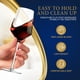 thumbnail image 4 of Copas de vino de cristal NutriChef, 2 elegantes copas altas de vino tinto y blanco con tallo transparente, transparentes, 4 of 8