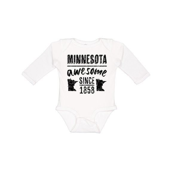 Inktastic Minnesota Awesome Since 1858 Boys or Girls Long Sleeve Baby Bodysuit