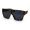 Leopard Black, variant on Animal Print Flat Top Rubberized Matte Plastic Shield Mob Sunglasses Snake Skin Black