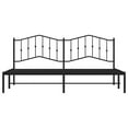 thumbnail image 6 of vidaXL King Metal Bed Frame with Headboard, Sturdy Steel, Black, No Mattress, 6 of 9