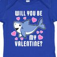 thumbnail image 4 of Inktastic Will You Be My Valentine with Cute Shark and Hearts Boys or Girls Baby Bodysuit, 4 of 5