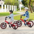 thumbnail image 4 of Gymax 16'' Kid's Bike for 4-7 w/ Height-Adjustable Handlebar & Saddle Handbrake Red, 4 of 10
