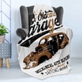 thumbnail image 4 of Cars Soft Flannel Fleece Throw Blanket, Old Garage Mechanical Auto Repairs Truck Company Skull Grunge Display, Cozy Plush for Indoor and Outdoor Use, 70" x 90", Pale Brown Black White, by Ambesonne, 4 of 5