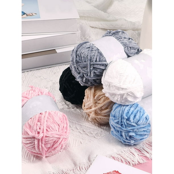 100g Chenille Yarn Knitted ColorfulCrochet Wool Chunky Thick DIY Velvet  Knitting