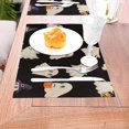 thumbnail image 3 of Halloween Cute Placemats 12x18 Inch Set of 4, Halloween Funny Ghost Pumpkin Table Place Mat Black and White Ghost Washable Table Mats Decorative Linen Fabric Table Mat for Dining Table, 3 of 6