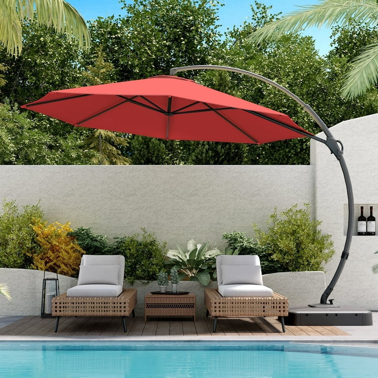 Lausaint Home, Outdoor Patio Umbrella, 11 ft with Base, Red - Walmart.com Lausaint Home, Outdoor Patio Umbrella, 11 ft with Base, Red - Walmart.com