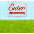thumbnail image 1 of Enter Left Arrow (18" x 24") Yard Sign, Includes Metal Step Stake, 1 of 6