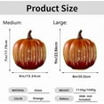 thumbnail image 3 of Set of 2 Illuminated Starry Night Glass Pumpkins, Twinkle Light Pumpkins, Fall Halloween Timer Lighted Sparkling Pumpkin Decorations Lamp With Storage Bag for Home Bedroom Bathroom Hallway(Black,M+L), 3 of 9