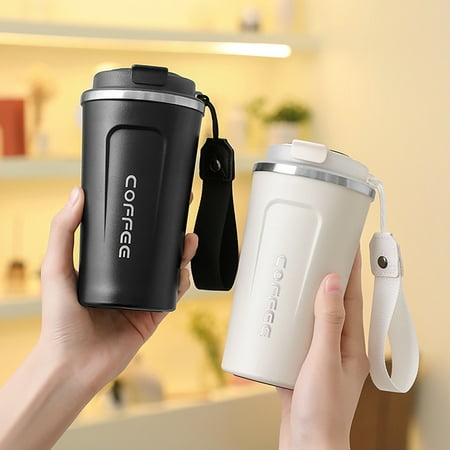 

Riguas 510ML Travel Coffee Mug Spill Proof with Seal Lid Insulated Eco-friendly Easy One-handed Drinking Stainless Steel Cup