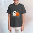 thumbnail image 4 of CAUYDY Toddler Pajama Girls Halloween Short Sleeve Top Sleepwear Cute Pumpkin Ghost Print Kids Loungewear Sizes 3-4 Years, 4 of 6