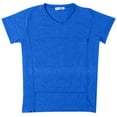 thumbnail image 3 of amropi Men's Baby Carrier Soothe V Neck Short Sleeve Kangaroo T Shirt Blue,XXL, 3 of 6