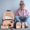 thumbnail image 2 of KUIFORTI White Cat 4PCS Kids School Bag Set with Lunch Box Pencil Pouch Water Bottle Sleeve for Elementary Primary Middle School Boys Girls Back to School Supplies Gifts, 2 of 7