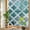 Turquoise, variant on Rainbow Window Privacy Film, Blue Morocco Static Cling Window Film PVC, Vintage Graffiti Paint Art Boho Dappled No Glue UV Blocking Glass Covering, Removable Stained Glass Sticker 17.7''x39.3''