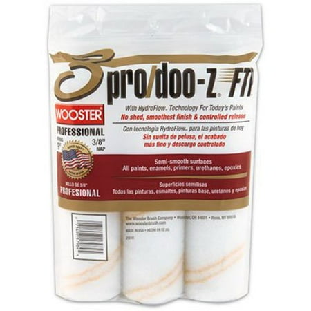 Paint Brush Roll The Walmartpany RR663-9 Pro Doo Z FTP Roller Cover 3/8-Inch Nap, 3-Pack, 3 Pack 3/8 FTP Roll Cover By Wooster Brush ()