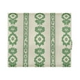 thumbnail image 2 of Green Floral Stripes Door Curtain 25x40in Privacy Mesh with UV Protection Tie Back Rod Pockets, 2 of 10