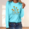 thumbnail image 2 of WRKEKC Casual Tops for Womens, Summer T-Shirts for Women, Women's Casual Trendy Long Sleeve Crewneck Pullover Round Neck Printing T-Shirt, 2 of 5