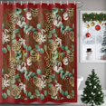 thumbnail image 4 of Christmas Shower Curtains Pine Cones Bath Curtain Eucalyptus Leaves Plant Waterproof Seasonal Bathroom Shower Curtain Set with Hooks Decoration 60 x 72 Inches, 4 of 8