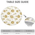 thumbnail image 6 of Pioneer Flower Floral Print Pattern Round Fitted Tablecloth with Elastic Edge, Waterproof Dining Table Cover for Indoor Outdoor Camping and Daily Use, 6 of 6