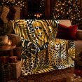 thumbnail image 3 of Dramatic Safari Leopard Jungle Wildlife, Dramatic Botanical Scene, Warm Flannel Blanket for Cabin and Lodge, Wildlife Lovers Housewarming Gift, Botanical Home Decor, 3 of 9