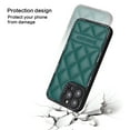 thumbnail image 6 of Dteck Case for Apple iPhone 12 (6.1 inch),Fashion Rhombus Leather Shockproof Camera Protection Anti-scratch Thin Fit Phone Case,Green, 6 of 7