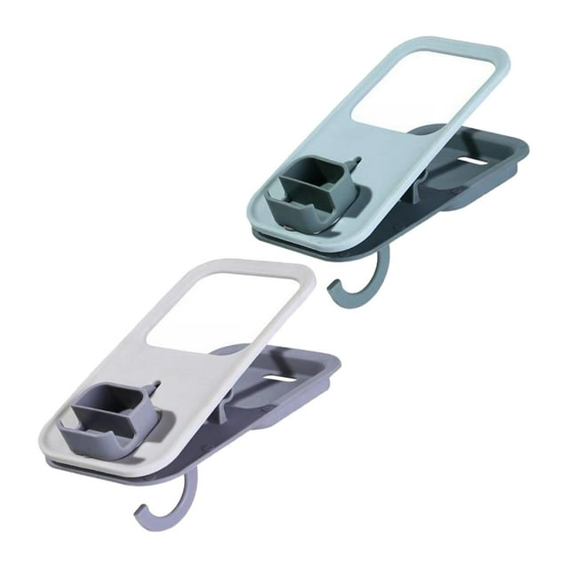 2 portavasos para beber con clip lateral para escritorio y mesa con orificio lateral