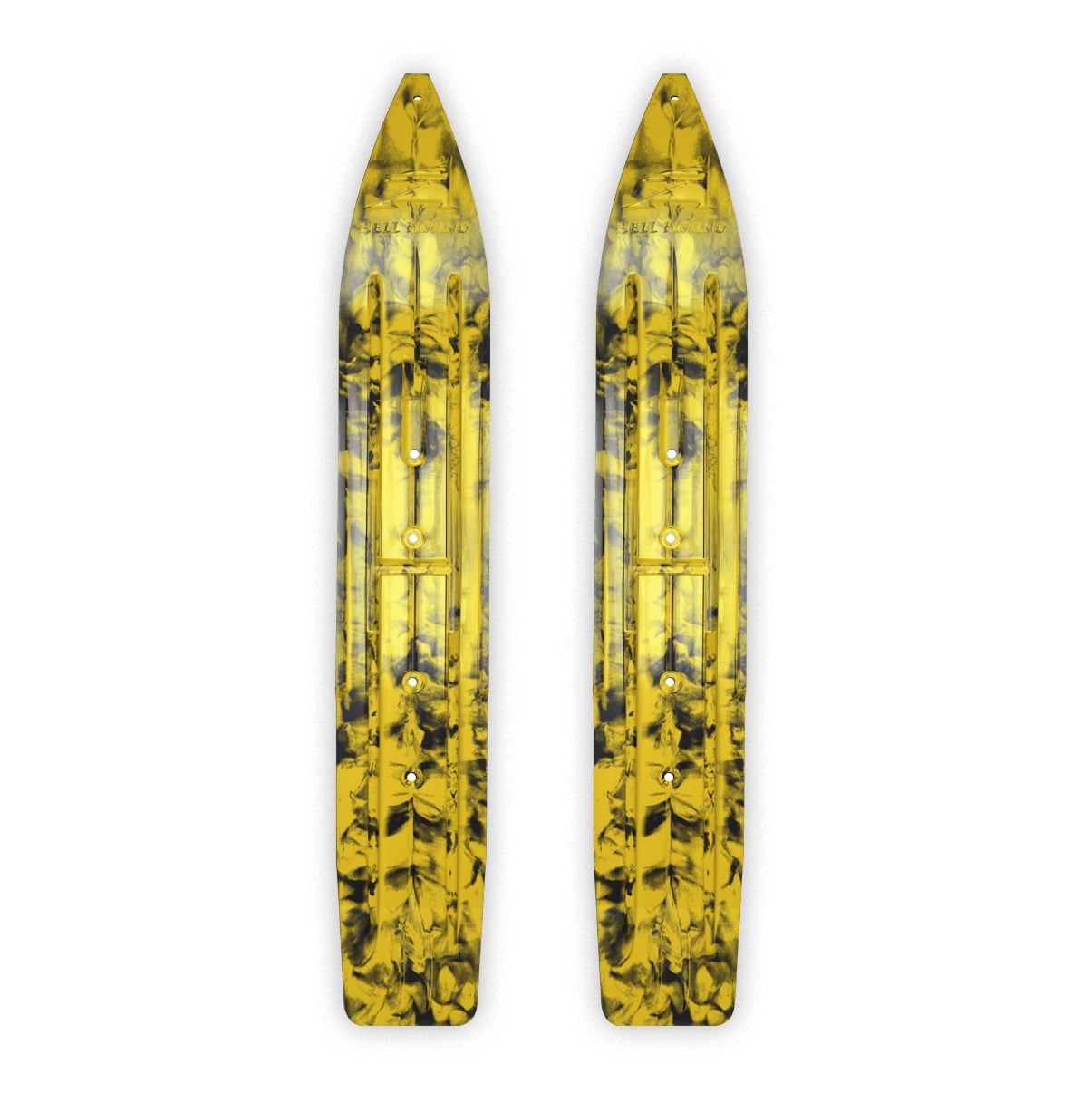 SLYDOG SKIS 7 1 4" Hell Hound Ski, Pair Black, Yellow #310056 by SLYDOG SKIS