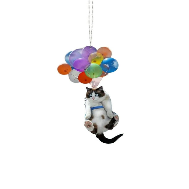 Colgante para el hogar Gato volador Decoración Mochila Coche Adornos de gatos bonitos Hogar