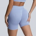 thumbnail image 2 of Biker Shorts Women High Waisted Booty Workout Volleyball Yoga Womens Spandex Peach-Shaped Shorts Purple M, 2 of 5