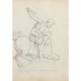 thumbnail image 2 of John Flaxman 11x14 Black Ornate Wood Framed Double Matted Museum Art Print Titled: Hercules and the Centaur, Via De’ Rondinelli, Florence (1787), 2 of 5