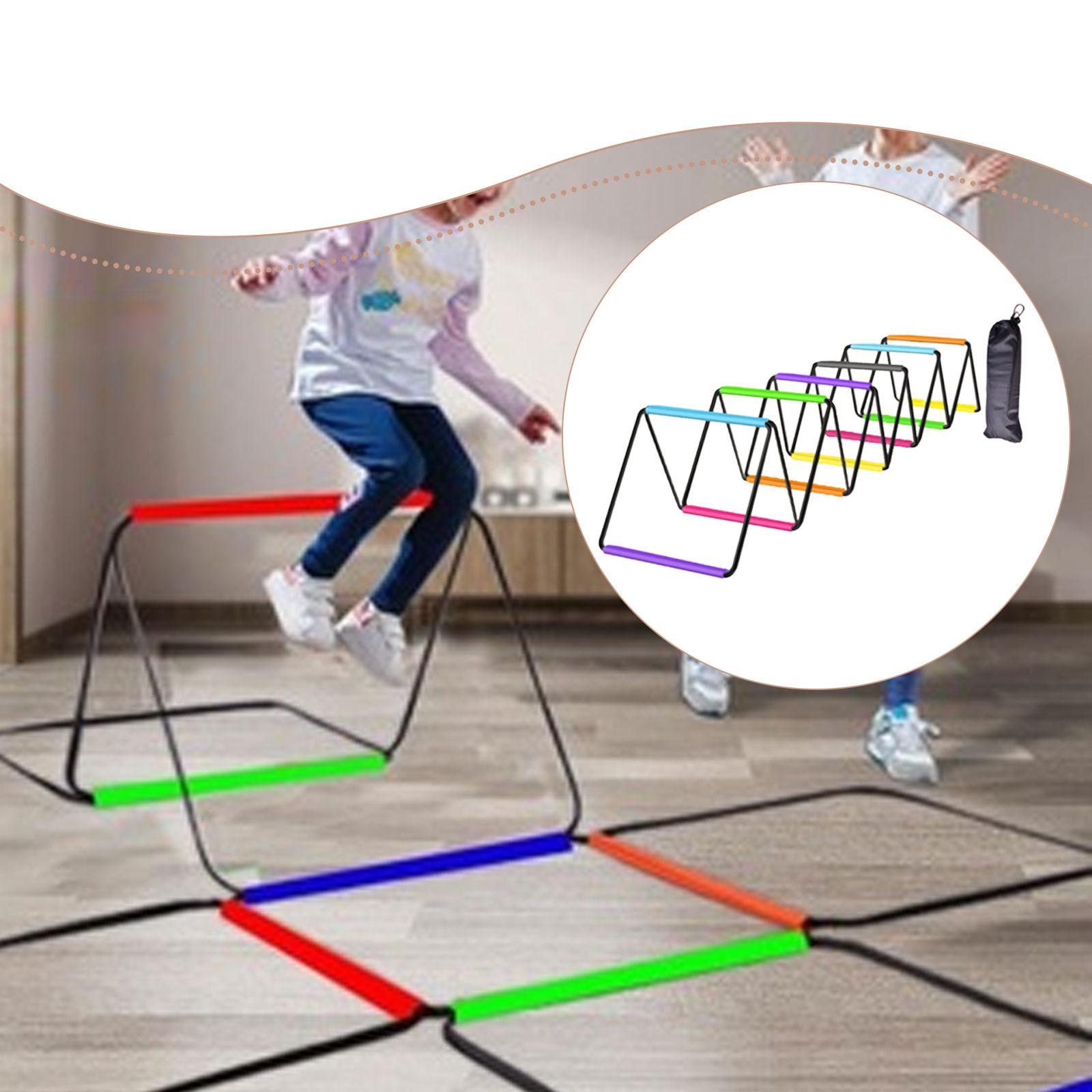 funtasica Agility Ladder Soccer Agility Training Equipment Foldable Workout Speed Ladder Football Footwork Ladder Braided Strap Material Suitable for Team Sport 480cmx40cm