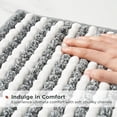 thumbnail image 4 of Alfombra de baño FRESHMINT Chunky Ombre Chenille 50x80 cm gris y blanco, 4 of 7