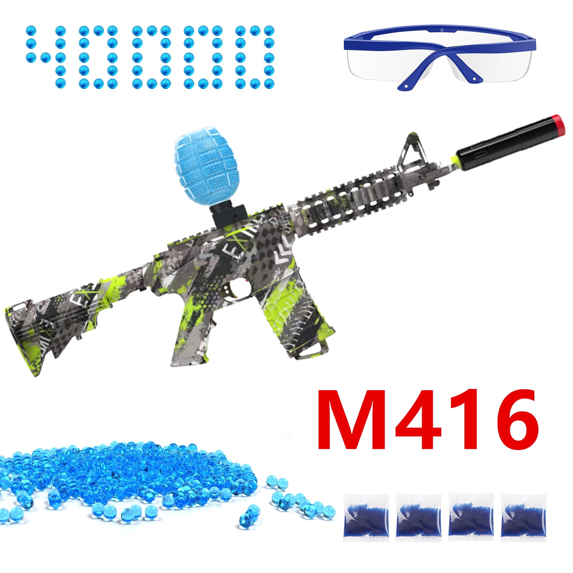 Kaiercat Water Beads Splatter Gel Ball Blasters Kit,M416 Electric