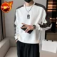 thumbnail image 3 of Sudadera superior Ropa de hombre Camiseta empalmada para hombre Coreano Otoño Cuello redondo Invierno Elasticidad Alta calidad Y2k It Designer F, 3 of 5