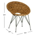 thumbnail image 5 of SAFAVIEH Sierra Rattan Mid-Century Nautical Accent Chair, Natural/Dark Steel, 5 of 10