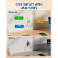 thumbnail image 2 of Enchufe GFCI DEWENWILS de 20 A con puertos USB-A y USB-C de 4,8 A/24 W, 2 of 7