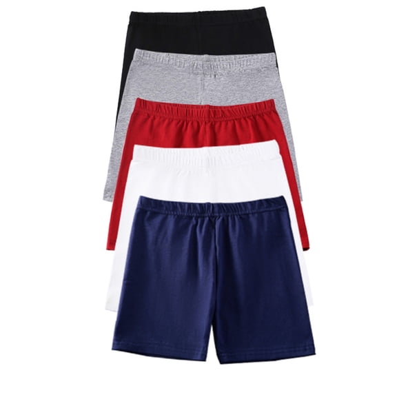 Otqutp 5 Pack Girls Shorts Cartwheel Biker Dance Casual Shorts Toddler Summer Cotton Lightweight Breathable Jogger Shorts