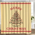 thumbnail image 3 of Christmas Shower Curtains for Bathroom Rustic Classic Christmas Trees Holiday Shower Curtain Set Farmhouse Bathroom Decor 72"x72", 3 of 7