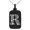 Black, variant on Stainless Steel Letter R Initial Dotted Monogram Engraved Small Rectangle Dog Tag Charm Pendant Necklace