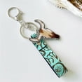thumbnail image 2 of Hearth & Gear [ Keychain] Ethnic Style Green Bull Head Color Western Bag Charm, 2 of 3