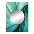thumbnail image 2 of Designart "Spiraling Tranquil Teal Twist III" Abstract Spirals Mirror Wall Decor - Modern Blue Abstract Large Mirror For Wall Art Decor - 32" x 24" Inch, 2 of 5
