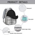 thumbnail image 4 of Classic Plaid Backpack Checkered Pattern and Moroccan Print Abstract Style School Bag for Student and Student, 4 of 4