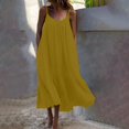 thumbnail image 2 of Femmes d'Été Bretelles Spaghetti Robes Lâches Décontractée Sans Manches Robe Débardeur Étagé Plage Robe de Soleil, 2 of 4