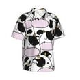 thumbnail image 2 of Balery Cute Animal with Cow Print Men's Hawaiian Shirts Short Sleeve Beach Shirt Relaxed Fit Vacation Button Down Shirts-XX-Large, 2 of 9