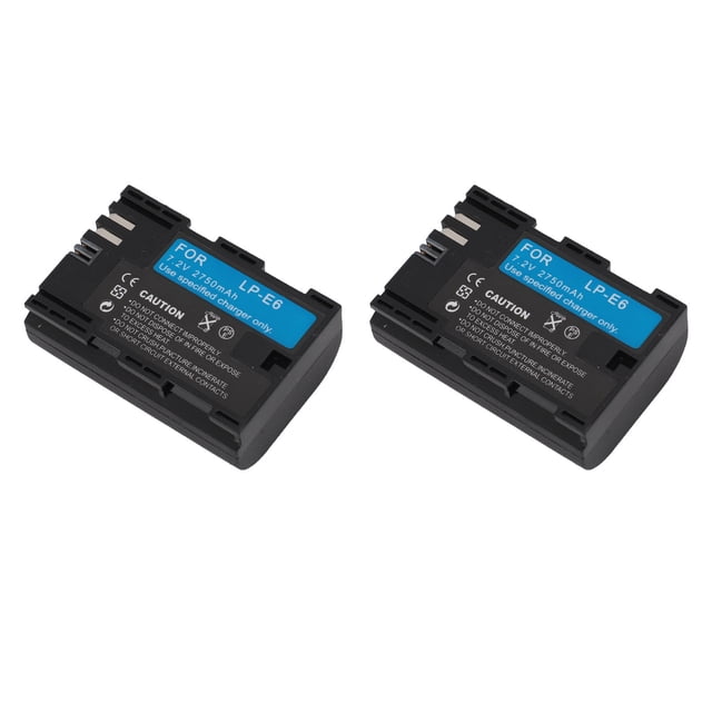 Camera Battery, Durability Replacement Battery 2pcs Lightweight 7.2V for D III 5D IV 5Ds 6D for R5 R6 90D 60D