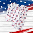 thumbnail image 2 of BOOMNY Independence Day Womens Pajamas Set Long Sleeve July 4Th Pjs Tops Pants Sleepwewar Pyjamas Patriotic Star Striped Graphic Soft Cozy Homewear Loungewear Sets, 2 of 9
