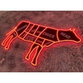 thumbnail image 3 of Glowneon Map Beef Steak Cuts Cow Neon Print Sign, Beef Map Cow Neon, 3 of 4
